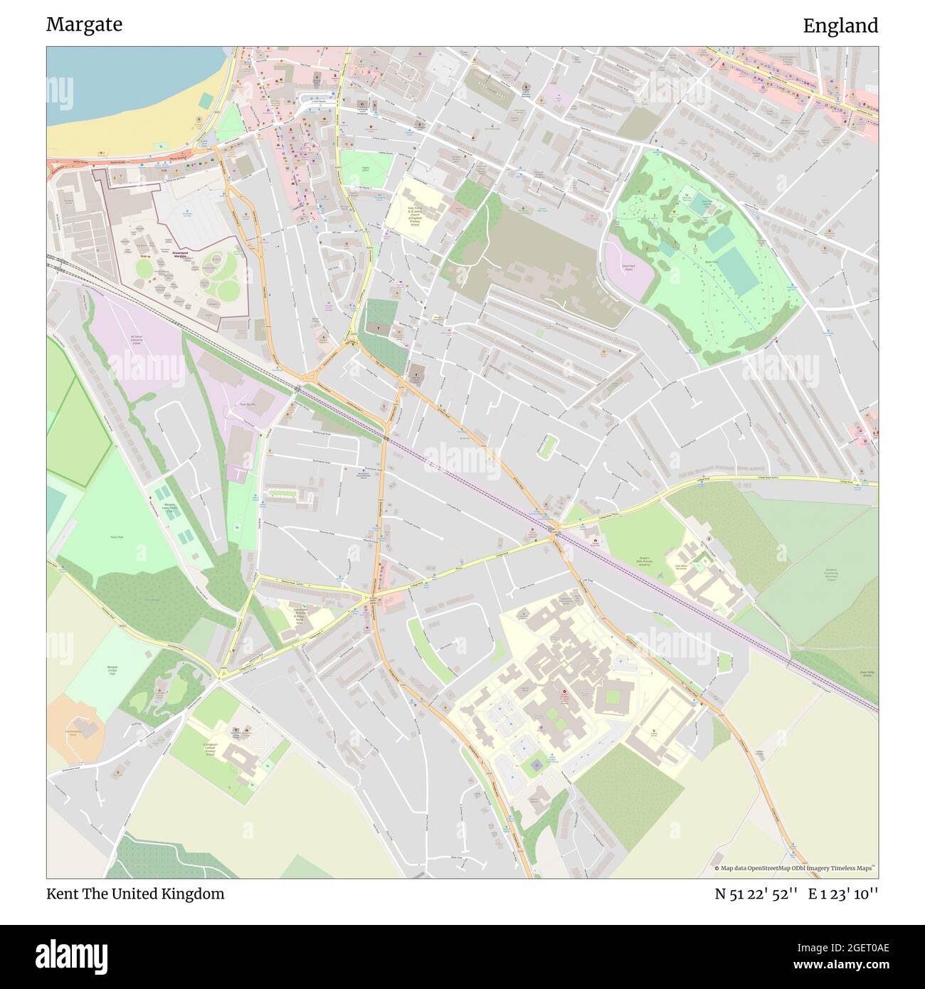 Map of margate Cut Out Stock Images & Pictures - Alamy