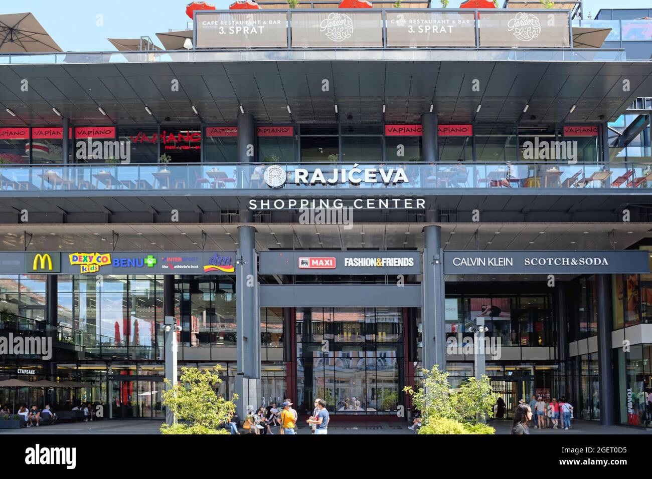 Belgrade, Serbia - July 5, 2021: Rajiceva shopping center at Knez Mihailova street in Belgrade, Serbia. Stock Photo