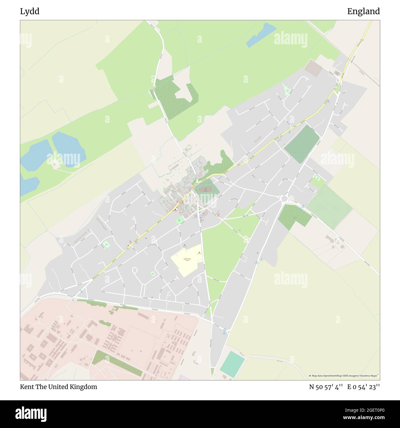 Lydd Kent United Kingdom England N 50 57 4 E 0 54 23 Map Timeless Map Published In 21 Travelers Explorers And Adventurers Like Florence Nightingale David Livingstone Ernest Shackleton Lewis And