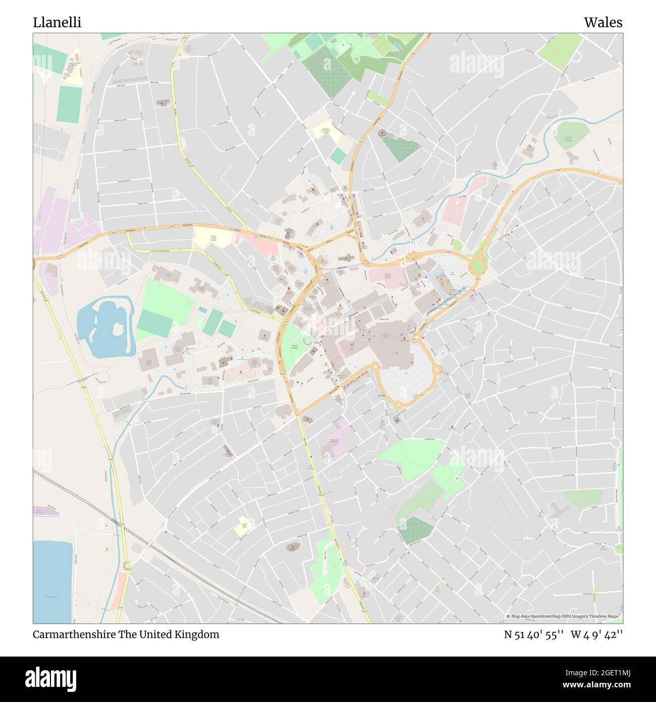 Street Map Of Llanelli Llanelli Map High Resolution Stock Photography And Images - Alamy