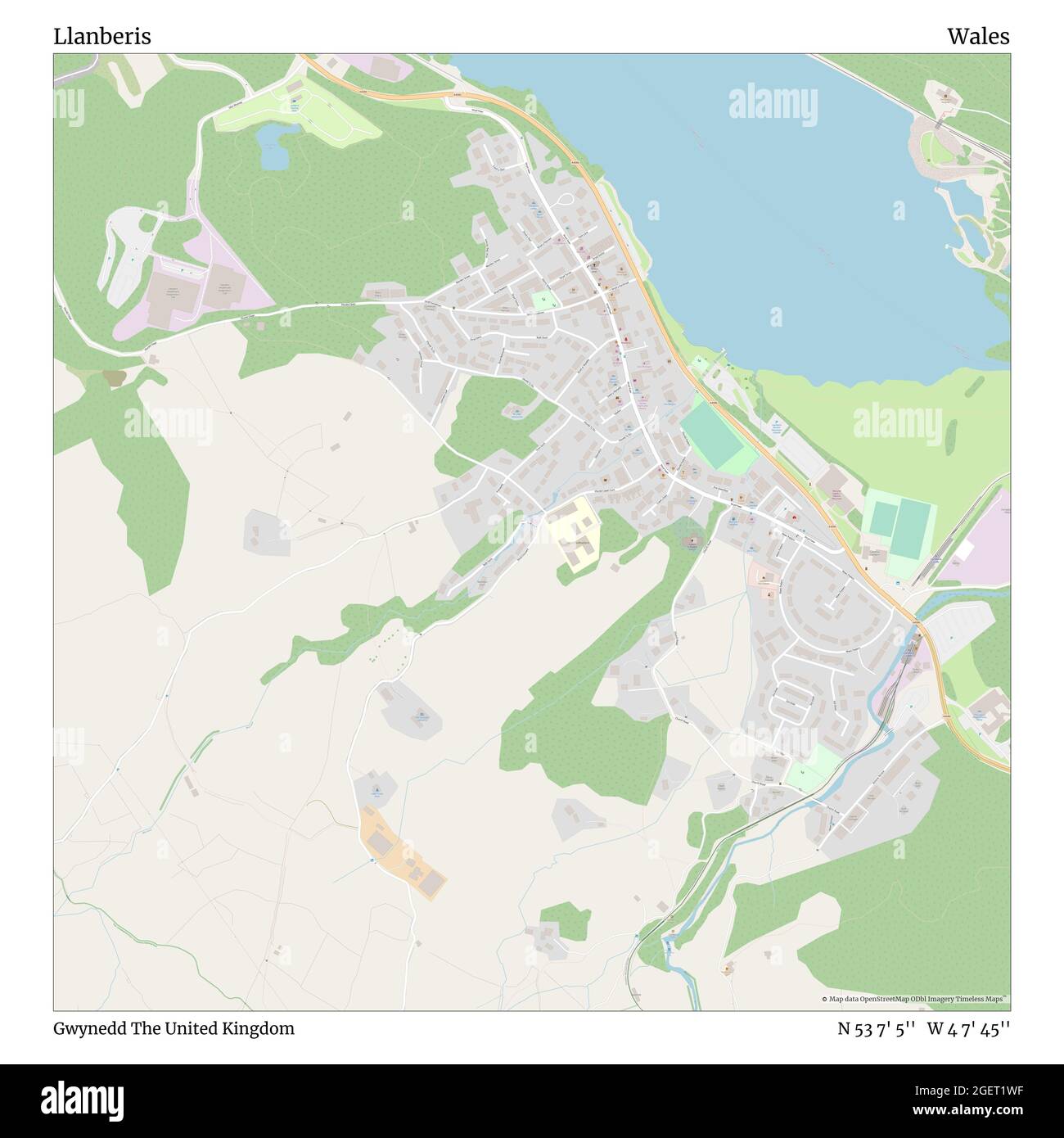 Map of llanberis Cut Out Stock Images & Pictures Alamy