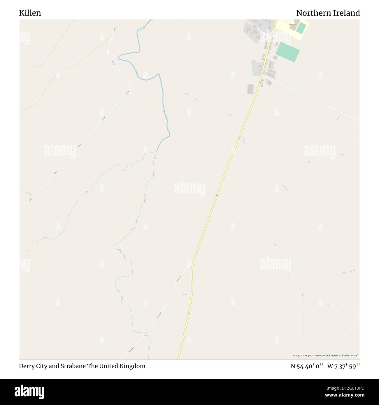 Killen Derry City And Strabane United Kingdom Northern Ireland N 54 40 0 W 7 37 59 Map Timeless Map Published In 21 Travelers Explorers And Adventurers Like Florence Nightingale David Livingstone