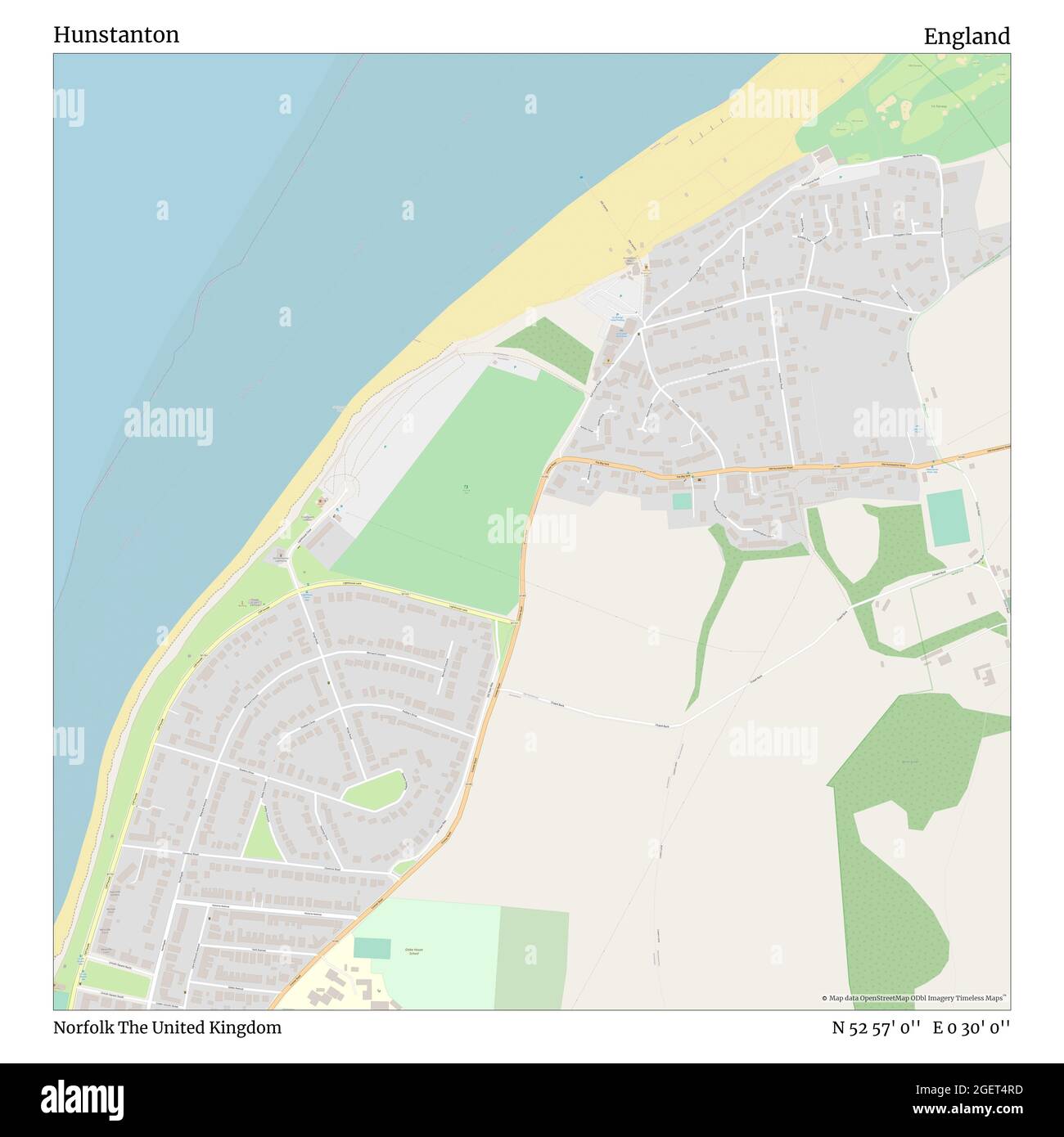 Map Of Hunstanton Norfolk Hunstanton, Norfolk, United Kingdom, England, N 52 57' 0'', E 0 30' 0'', Map,  Timeless Map Published In 2021. Travelers, Explorers And Adventurers Like  Florence Nightingale, David Livingstone, Ernest Shackleton, Lewis And