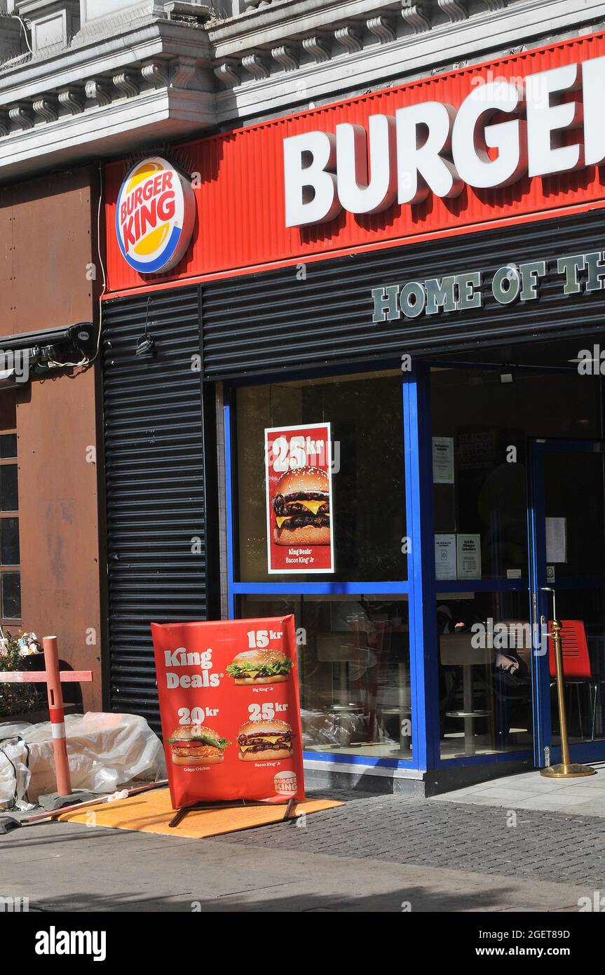 Copenhagen, Denmark., 21 August 2021,/American fast food chain