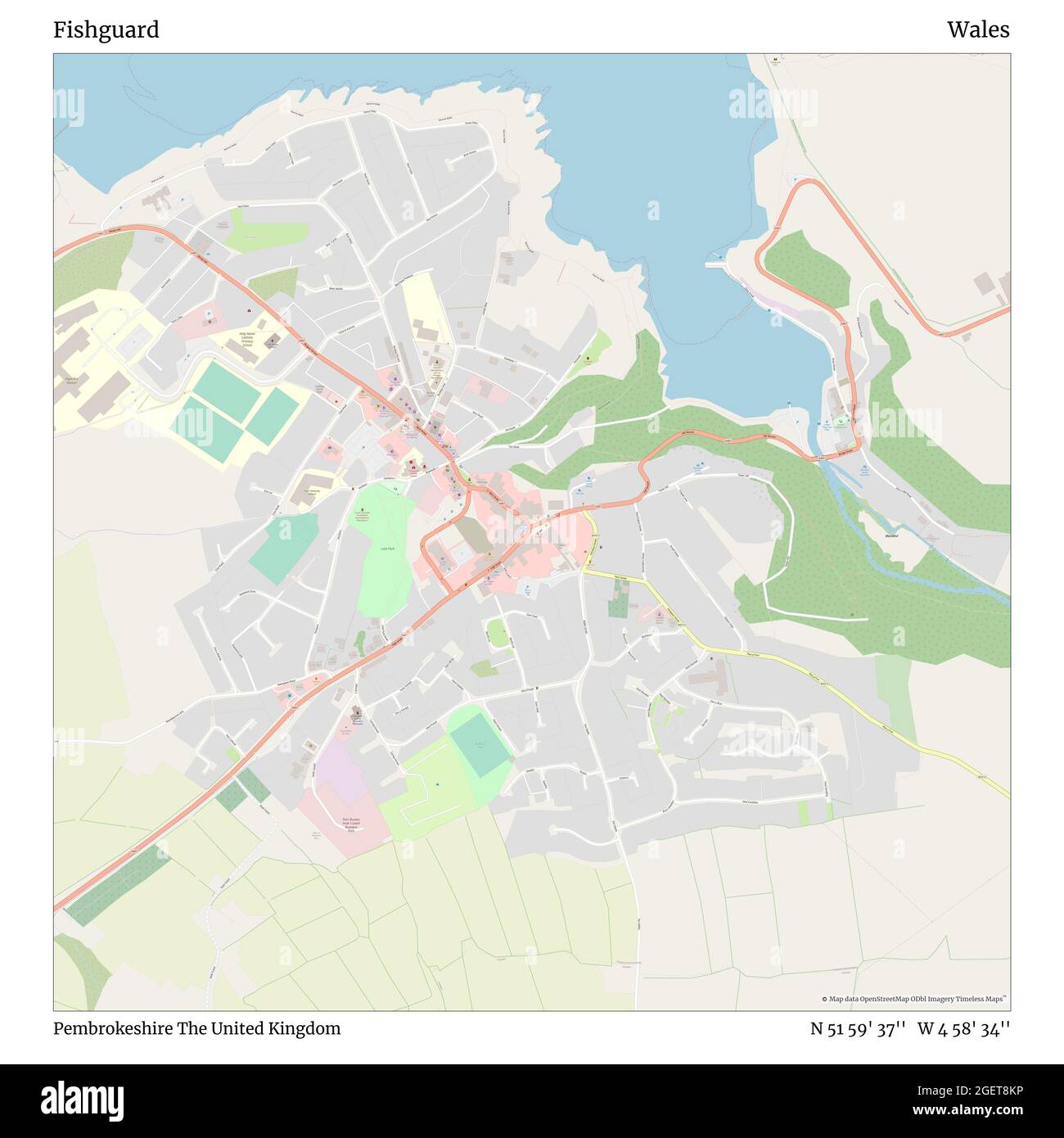 Map of fishguard Cut Out Stock Images & Pictures Alamy
