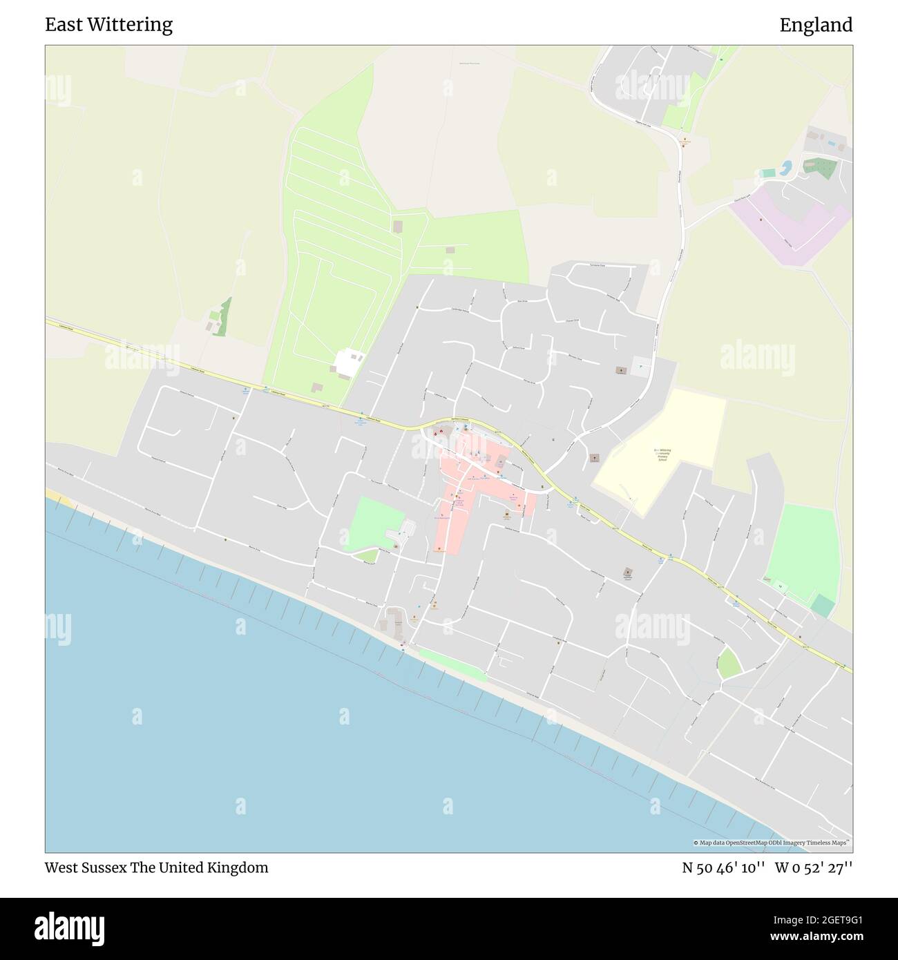Map of west wittering Cut Out Stock Images & Pictures Alamy
