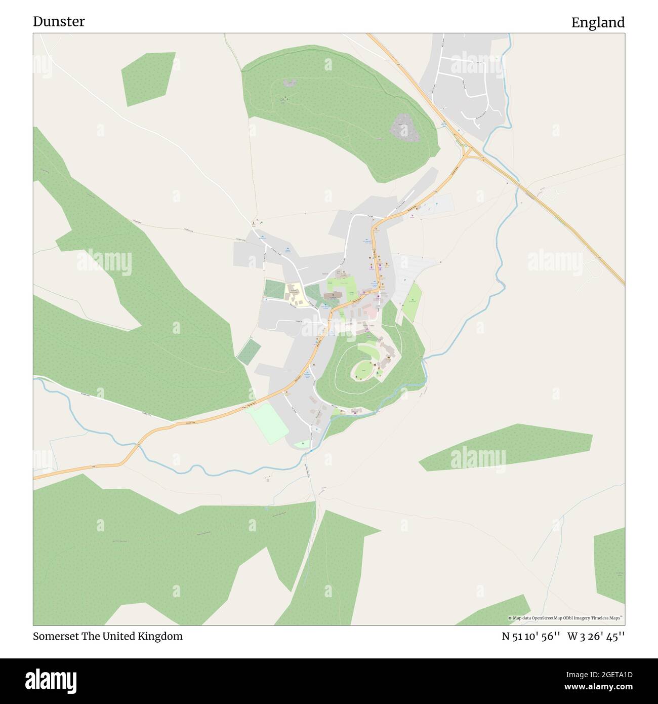 Map of dunster Cut Out Stock Images & Pictures Alamy
