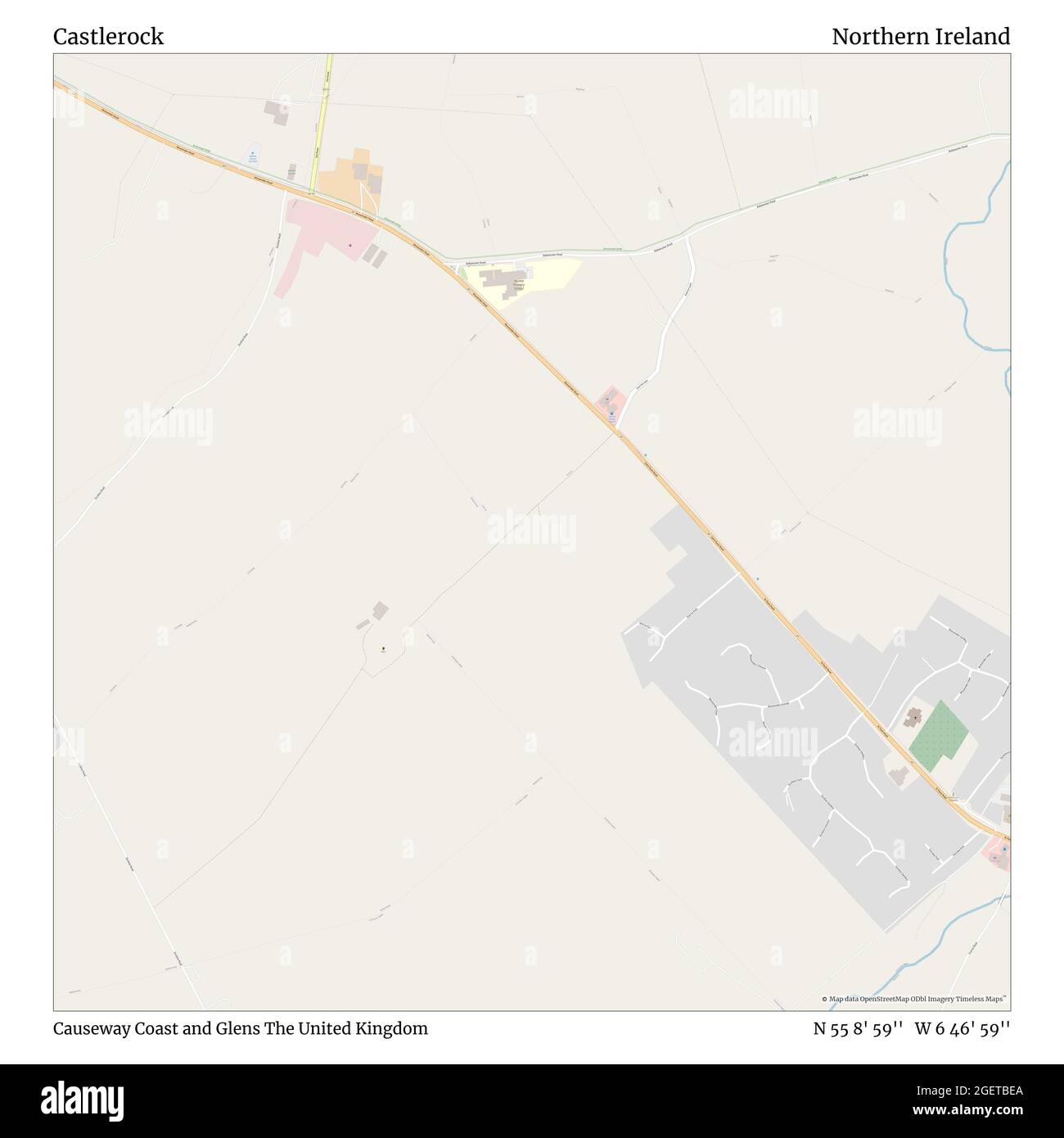 Castlerock Northern Ireland Map Castlerock Northern Ireland Cut Out Stock Images & Pictures - Alamy