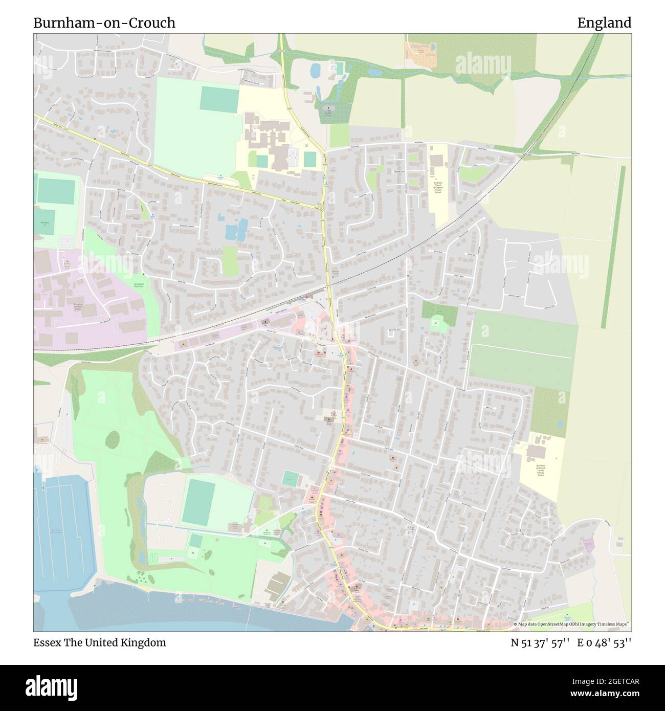 Burnham On Crouch Map Burnham-On-Crouch, Essex, United Kingdom, England, N 51 37' 57'', E 0 48'  53'', Map, Timeless Map Published In 2021. Travelers, Explorers And  Adventurers Like Florence Nightingale, David Livingstone, Ernest  Shackleton, Lewis And