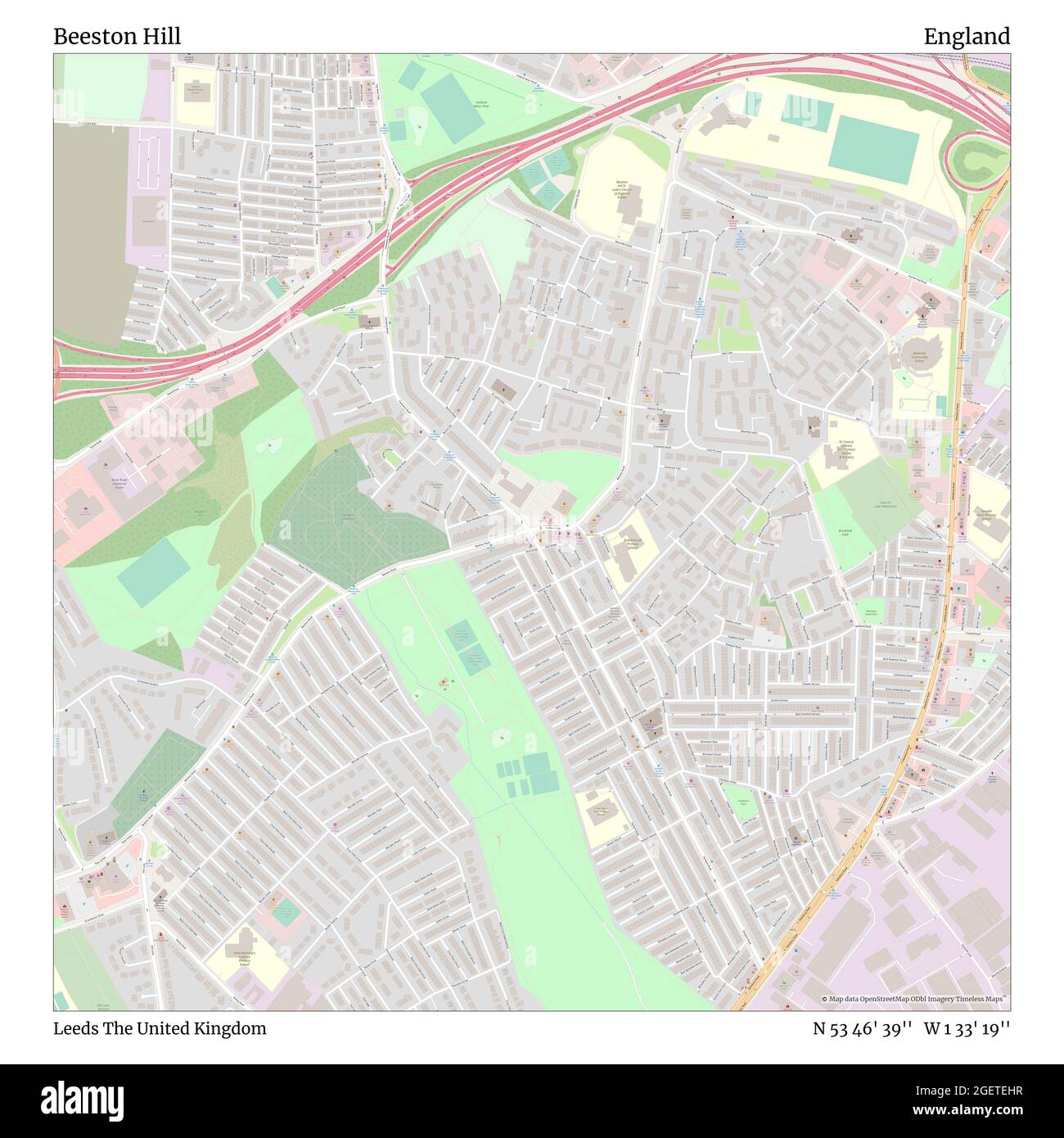 Map Of Beeston Leeds Beeston Hill, Leeds, United Kingdom, England, N 53 46' 39'', W 1 33' 19'',  Map, Timeless Map Published In 2021. Travelers, Explorers And Adventurers  Like Florence Nightingale, David Livingstone, Ernest Shackleton, Lewis