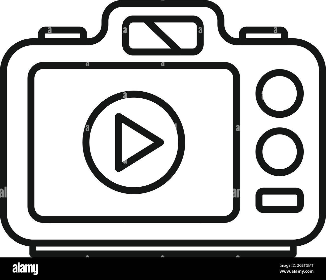 Photo camera icon outline vector. Digital picture Stock Vector Image