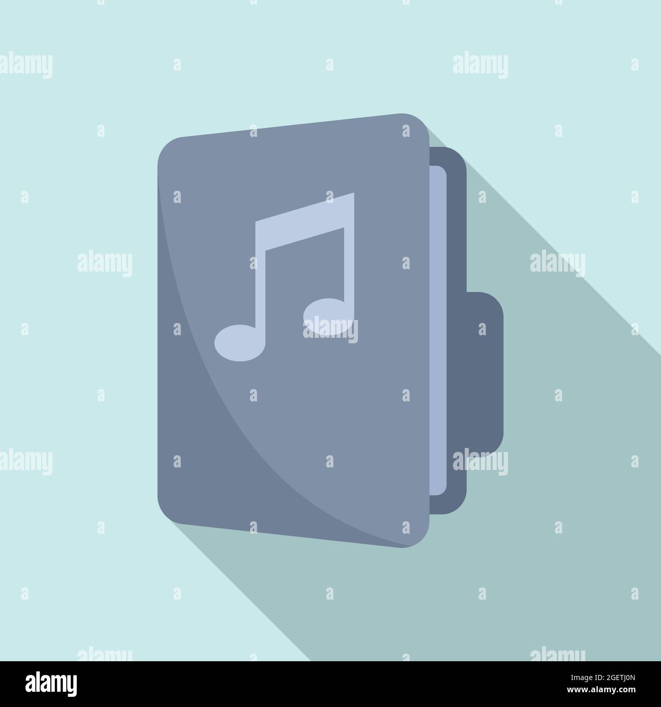 Music folder icon flat vector. File archive Stock Vector Image & Art ...