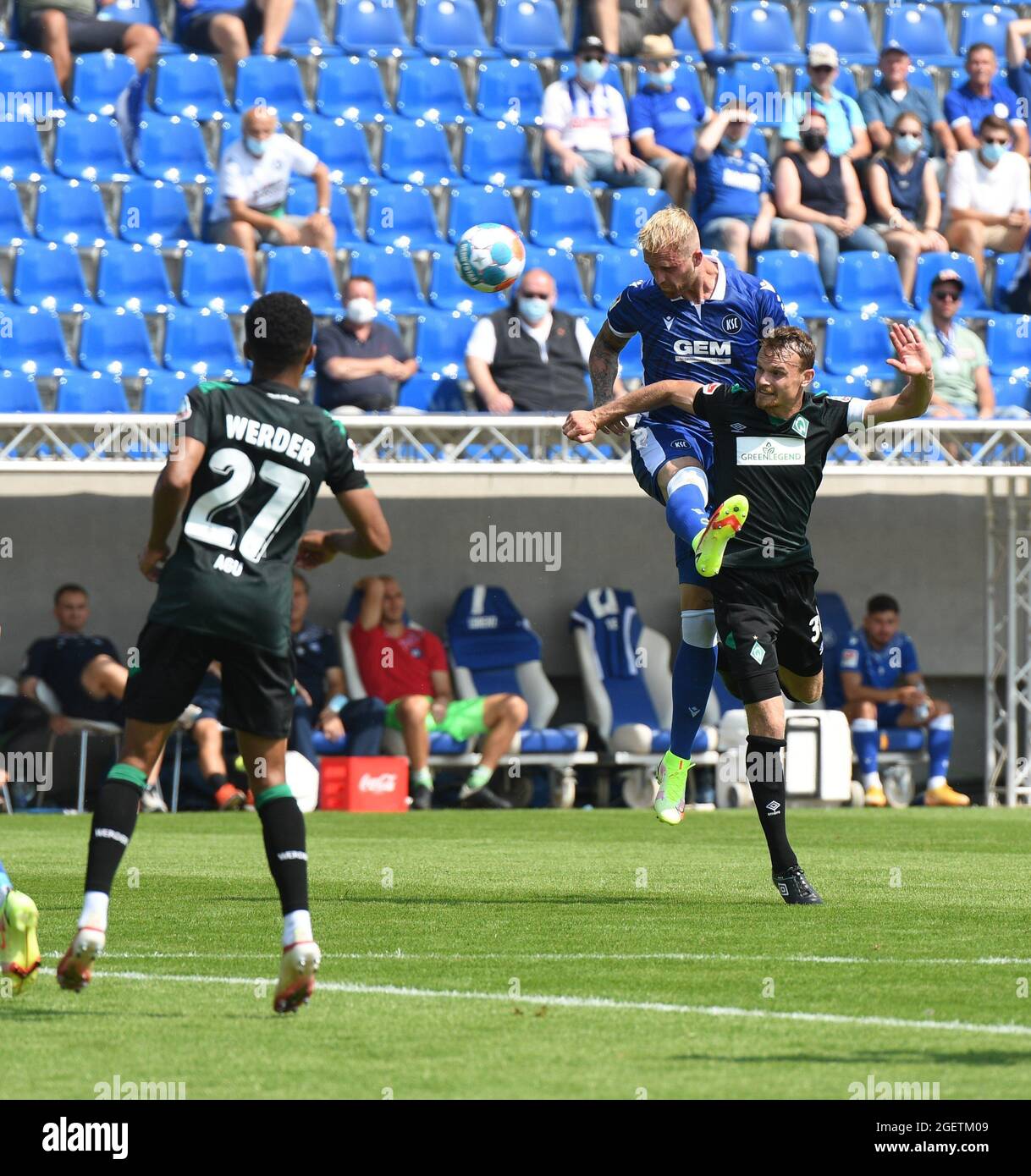 KSC second league vs Werder Bremen Zweite Liga, Wildparkstadion Karlsruher  SC 21 August 2021 Stock Photo - Alamy