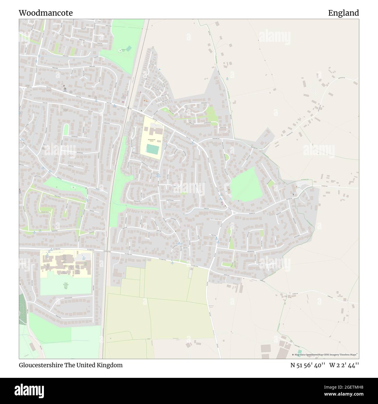 Map of woodmancote hires stock photography and images Alamy