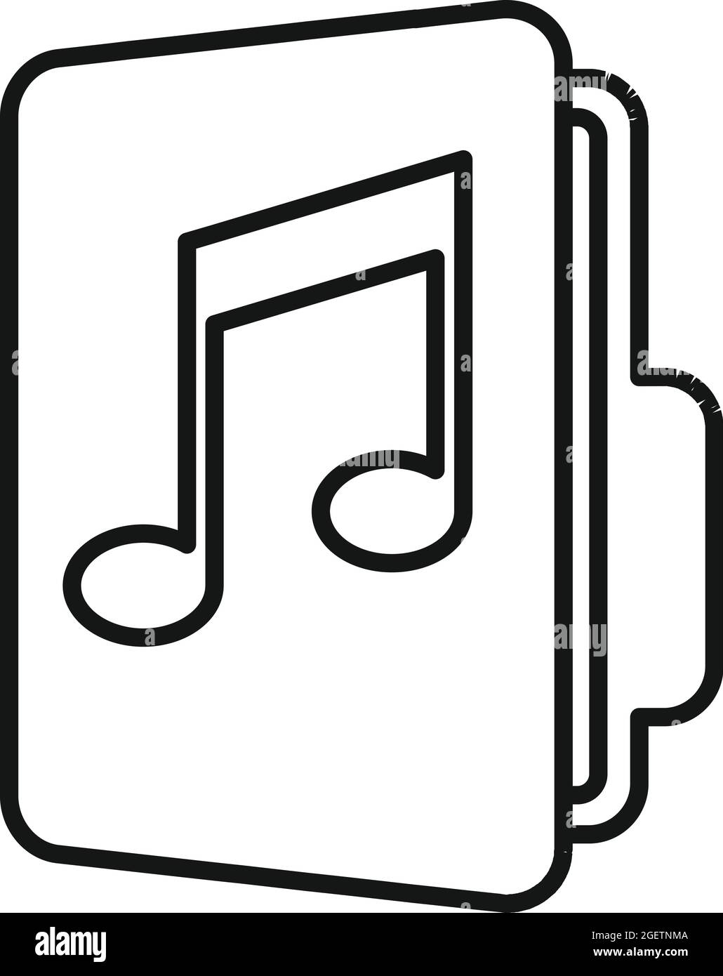 Music folder icon outline vector. File archive Stock Vector Image & Art ...