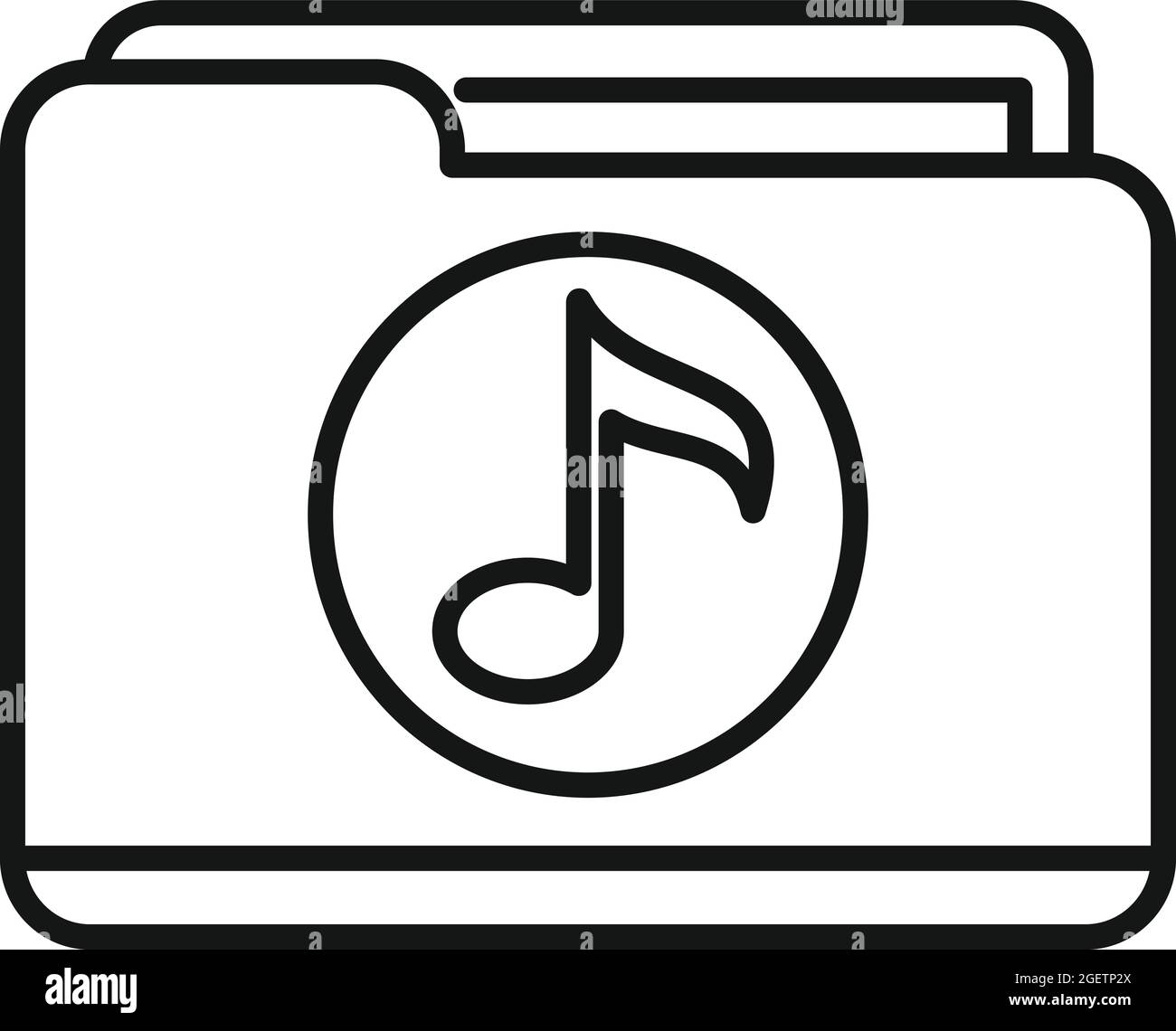 Listening playlist icon outline vector. Music song Stock Vector