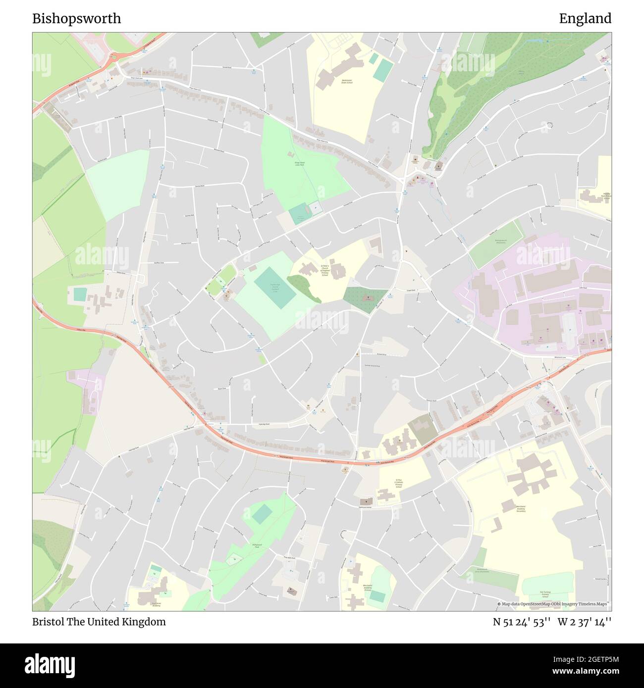 Road Map of Bristol, England Stock Photo - Alamy