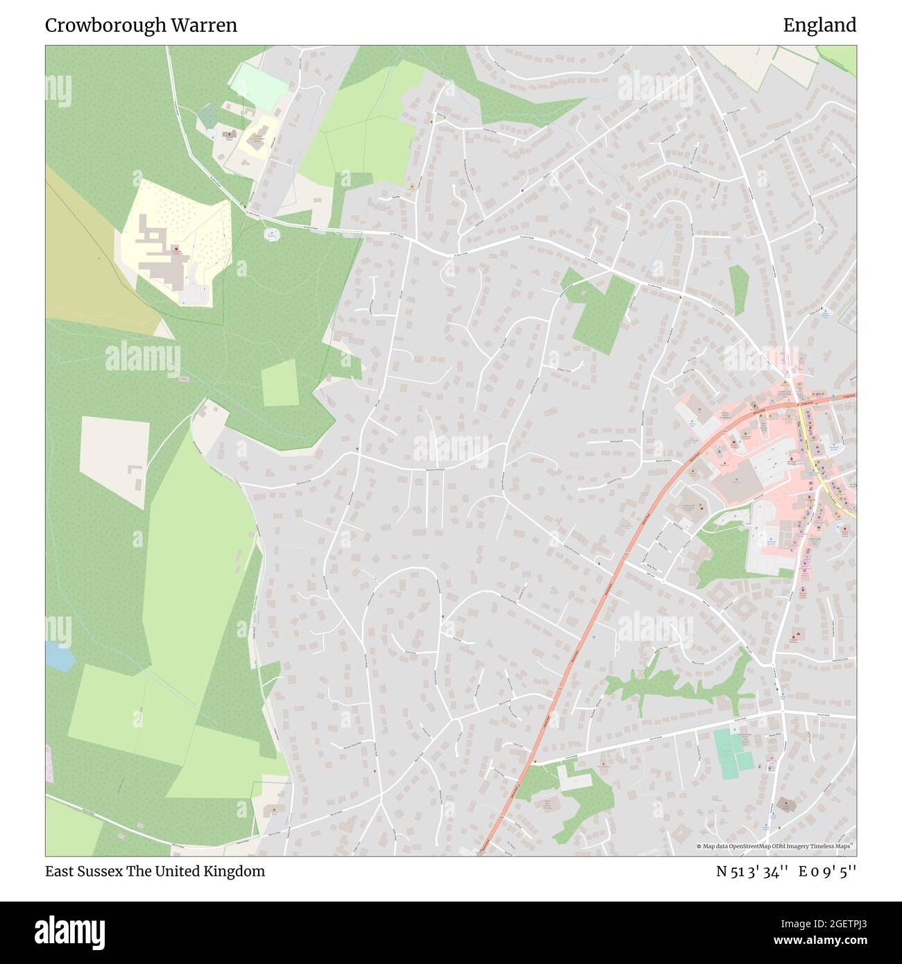 Map of crowborough Cut Out Stock Images & Pictures Alamy