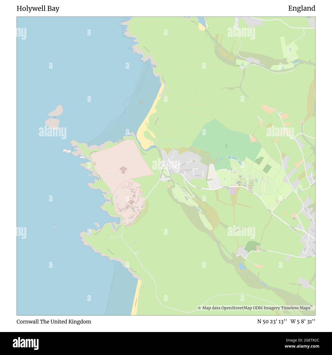 Map Of Holywell Bay Cornwall Holywell Bay Cut Out Stock Images & Pictures - Alamy