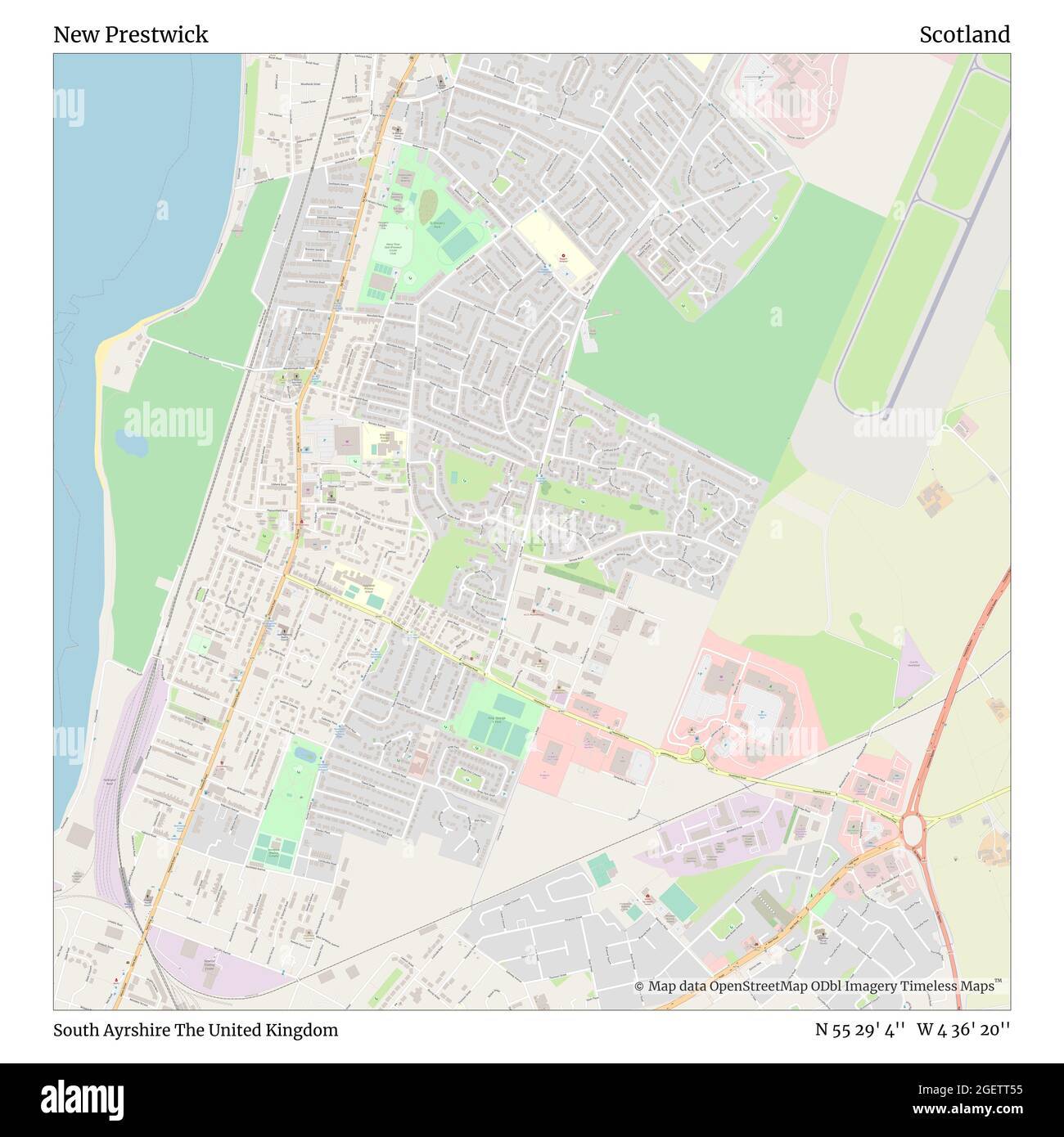Map of prestwick Cut Out Stock Images & Pictures - Alamy
