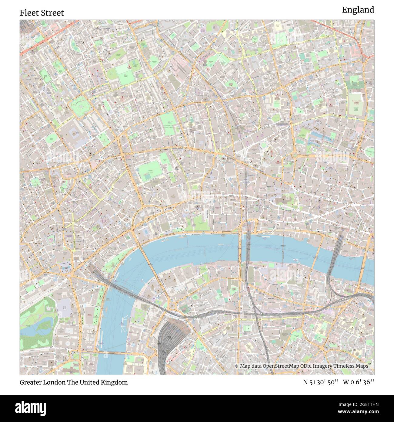 Fleet Street, Greater London, United Kingdom, England, N 51 30' 50'', W ...