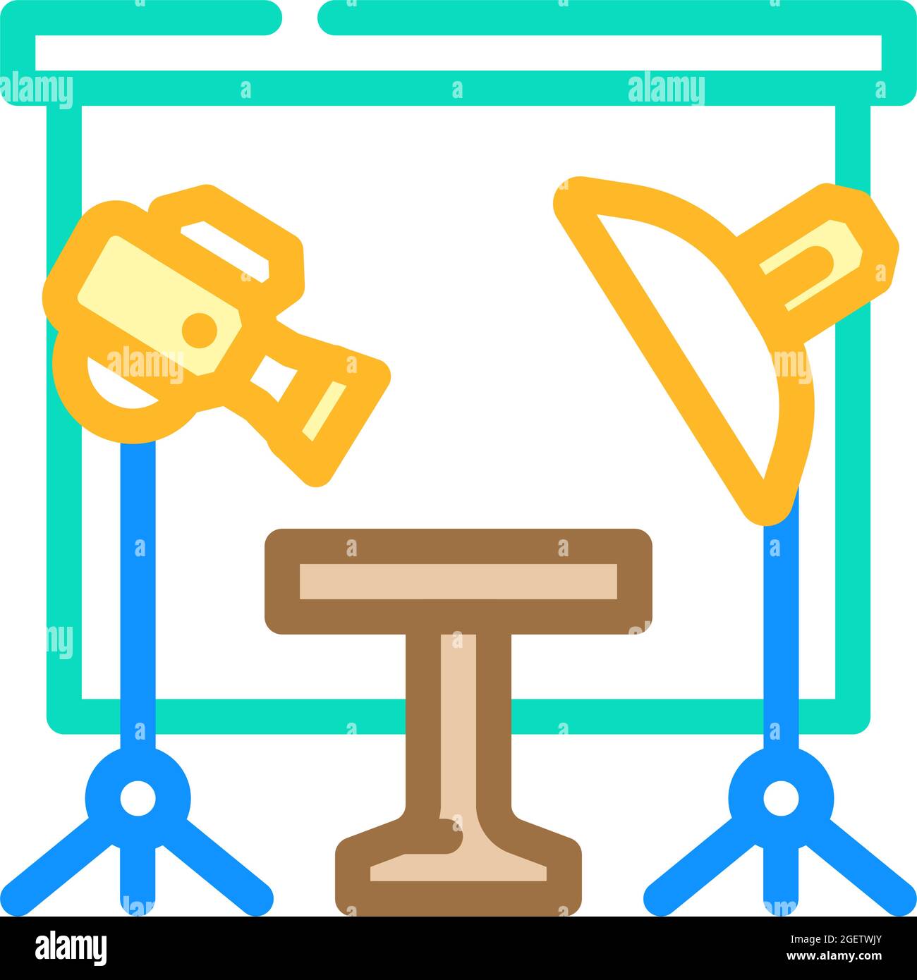 video shooting studio color icon vector illustration Stock Vector Image ...