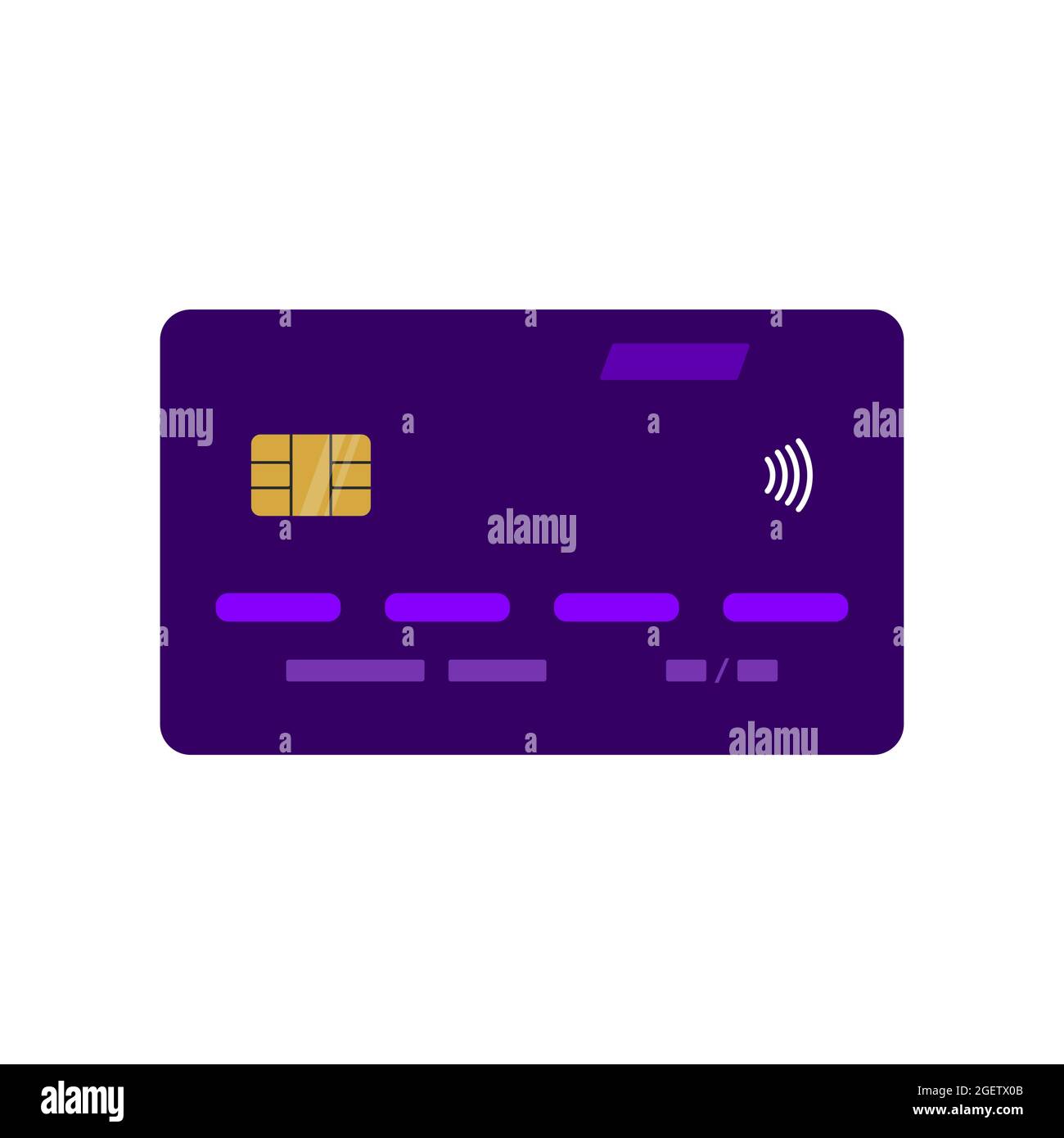 Credit card. Isolated on white background. Vector illustration Stock ...
