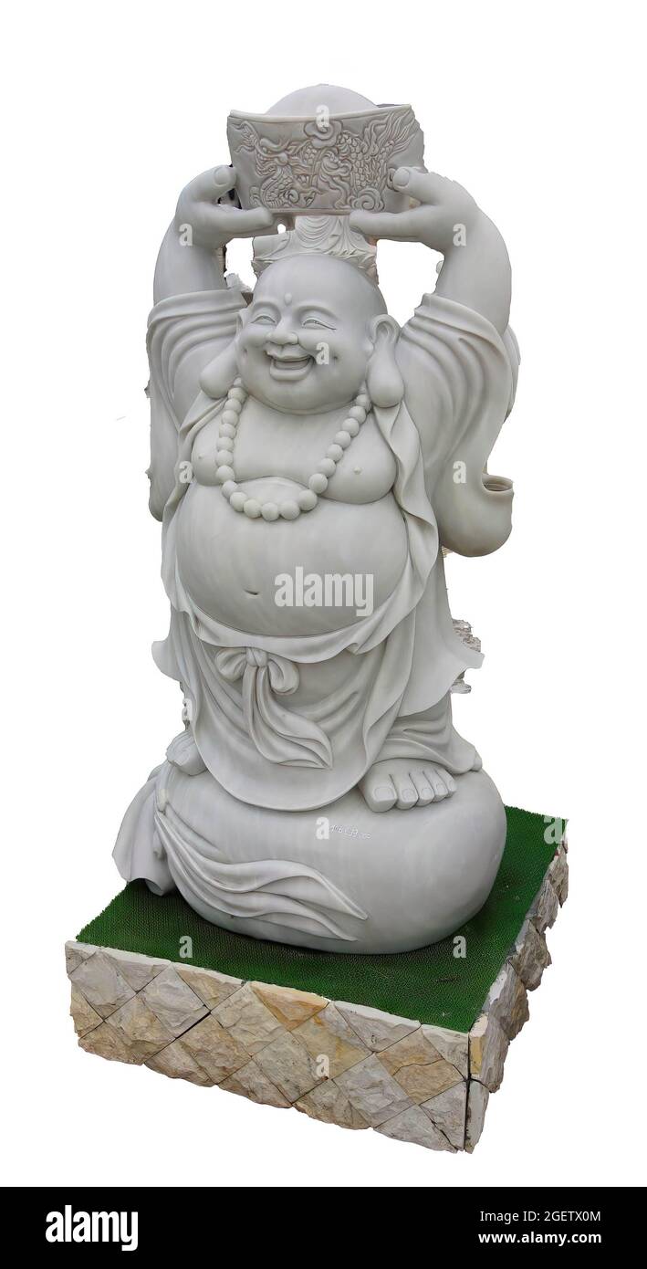 Laughing Buddha statue, Danang,  Vietnam Stock Photo