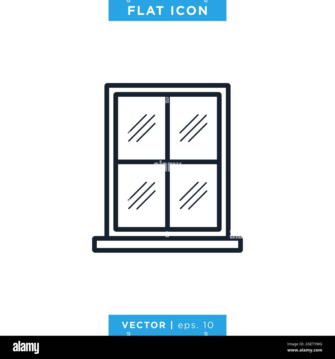 Window icon vector stock illustration design template. Vector eps 10 ...