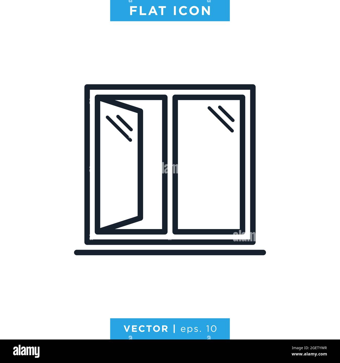 Window icon vector stock illustration design template. Vector eps 10. Stock Vector