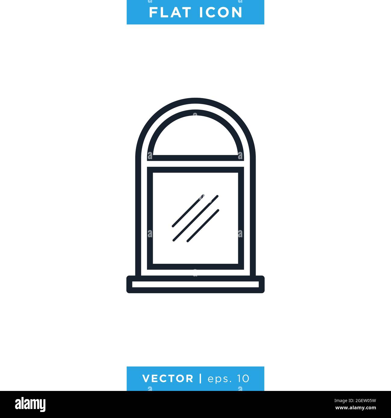 Window icon vector stock illustration design template. Vector eps 10. Stock Vector
