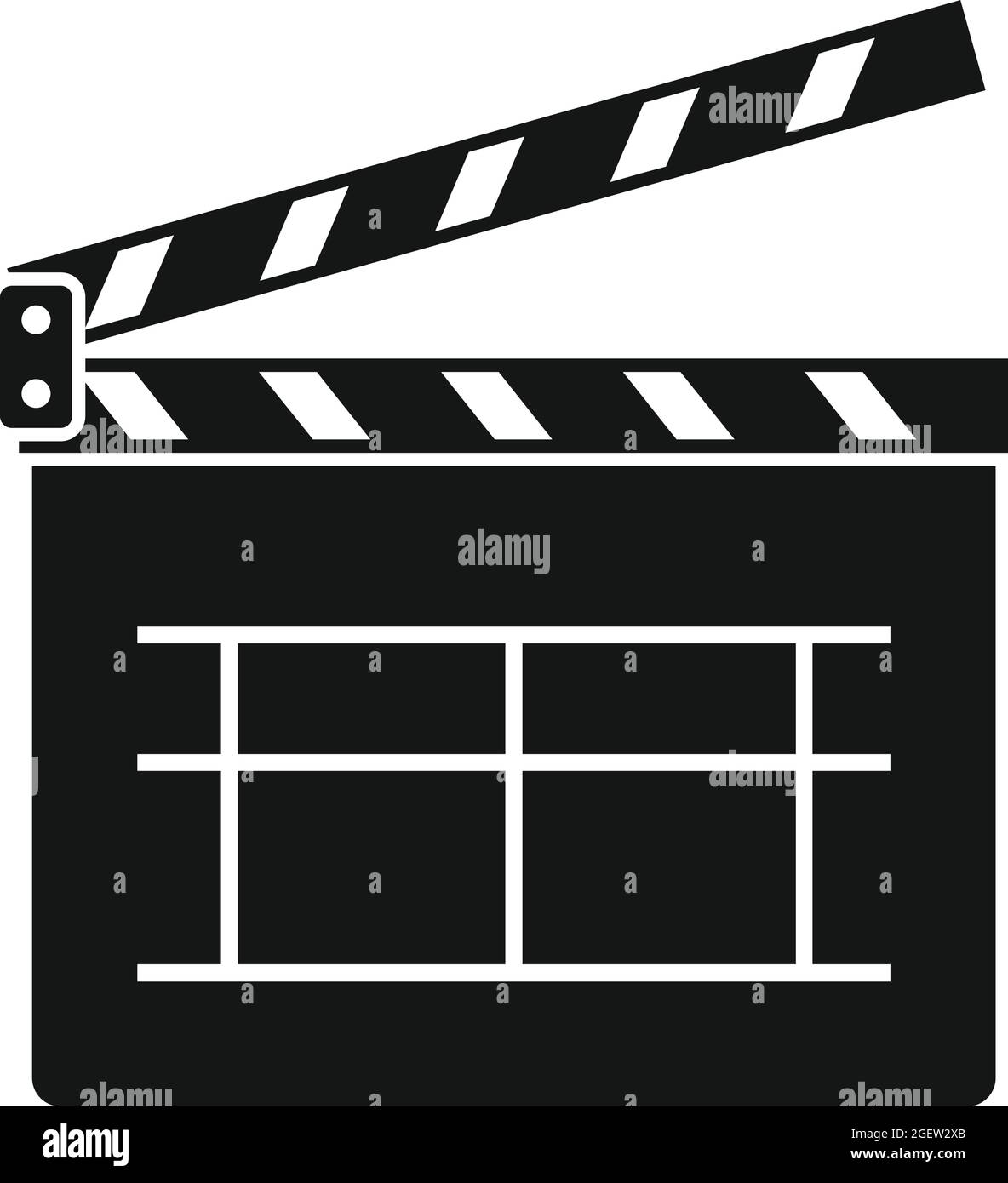 Movie clapper icon simple vector. Film board Stock Vector Image & Art ...