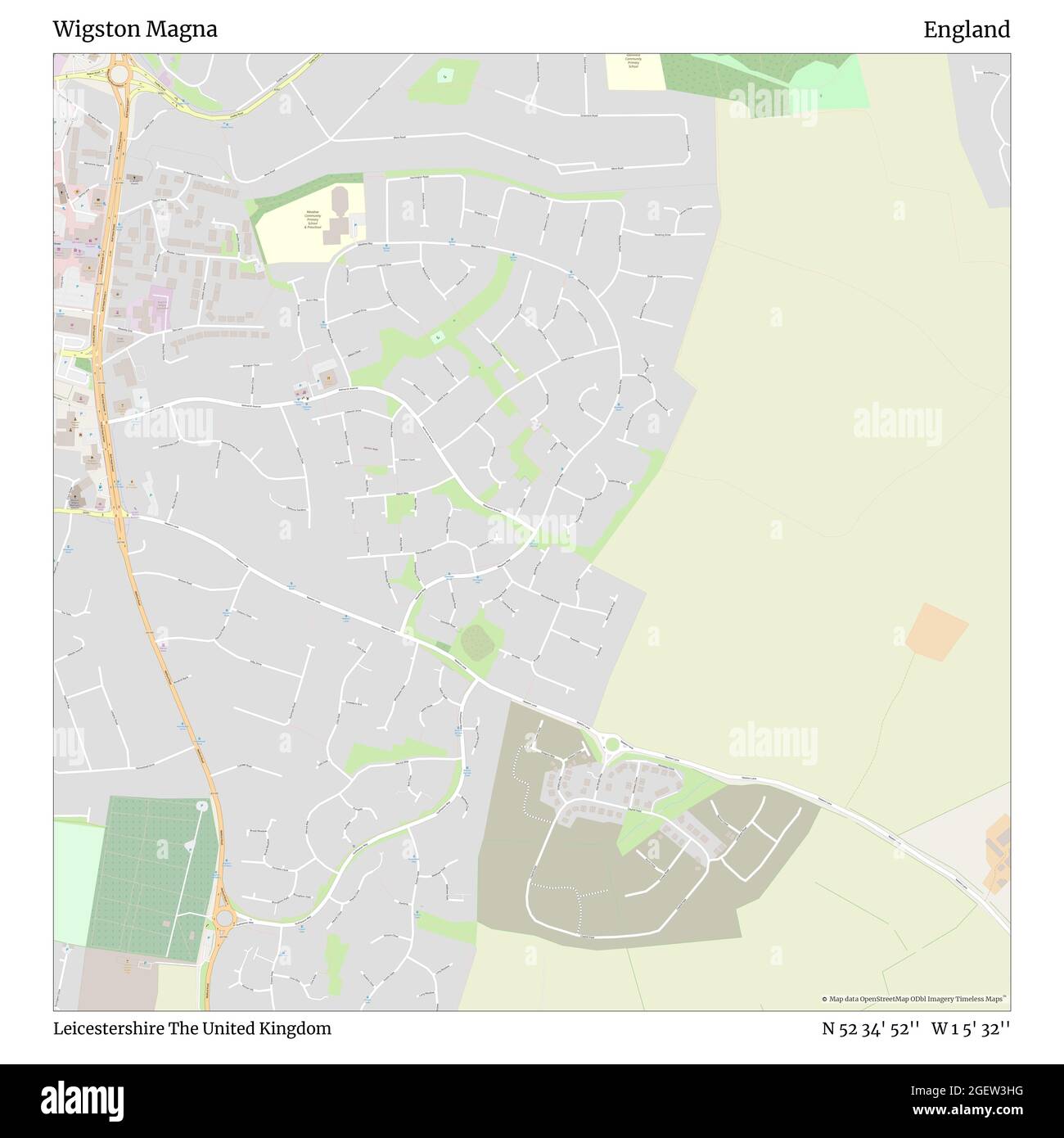 Wigston Magna, Leicestershire, United Kingdom, England, N 52 34' 52