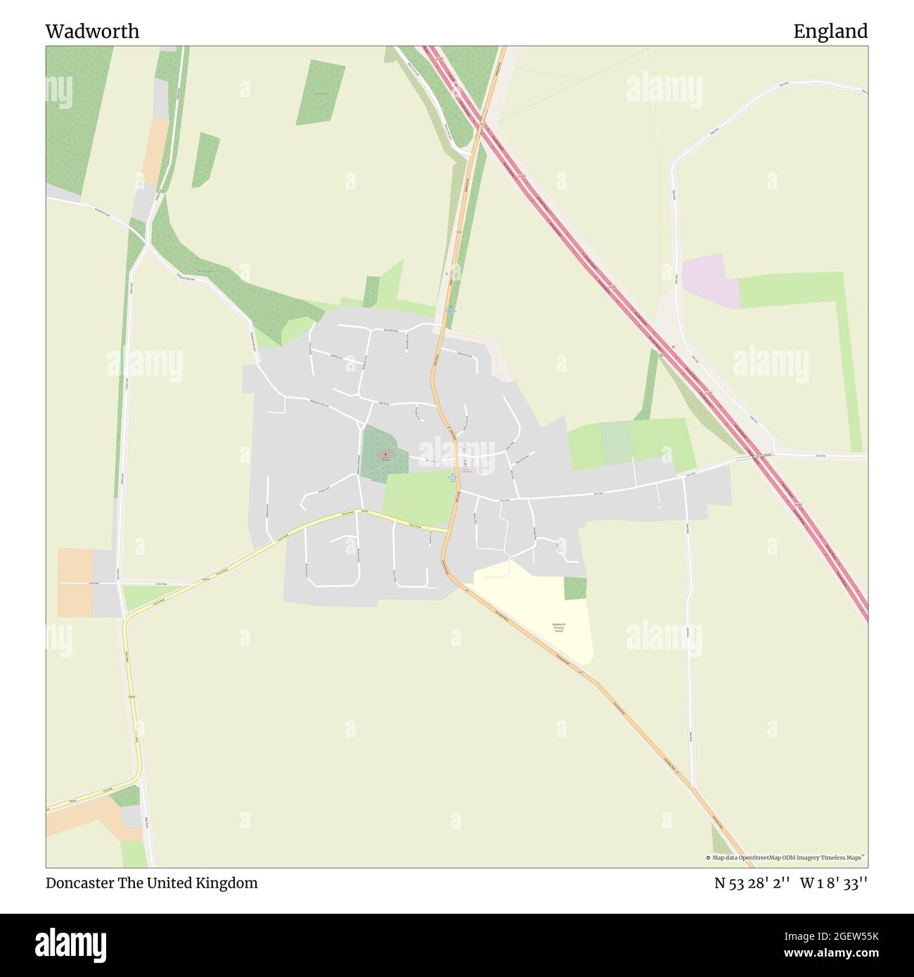 Map Of Thorne Doncaster Wadworth, Doncaster, United Kingdom, England, N 53 28' 2'', W 1 8' 33'', Map,  Timeless Map Published In 2021. Travelers, Explorers And Adventurers Like  Florence Nightingale, David Livingstone, Ernest Shackleton, Lewis And