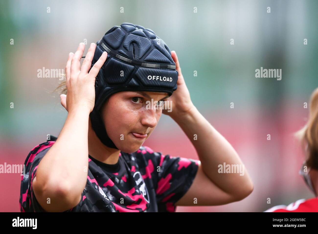 Moscow, Russia. 21st Aug, 2021. Lotte Wubben-Moy (3 Arsenal) enters the stadium for warm- up during the UEFA Womens Champions League Round 1 football match between Arsenal and PSV Eindhoven at Sapsan Arena in Moscow, Russia. Credit: SPP Sport Press Photo. /Alamy Live News Stock Photo