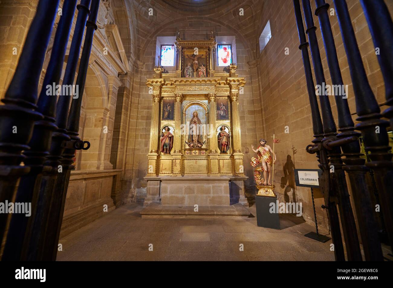 Interior chapel of the Cathedral of El Salvador in Santo Domingo de la ...