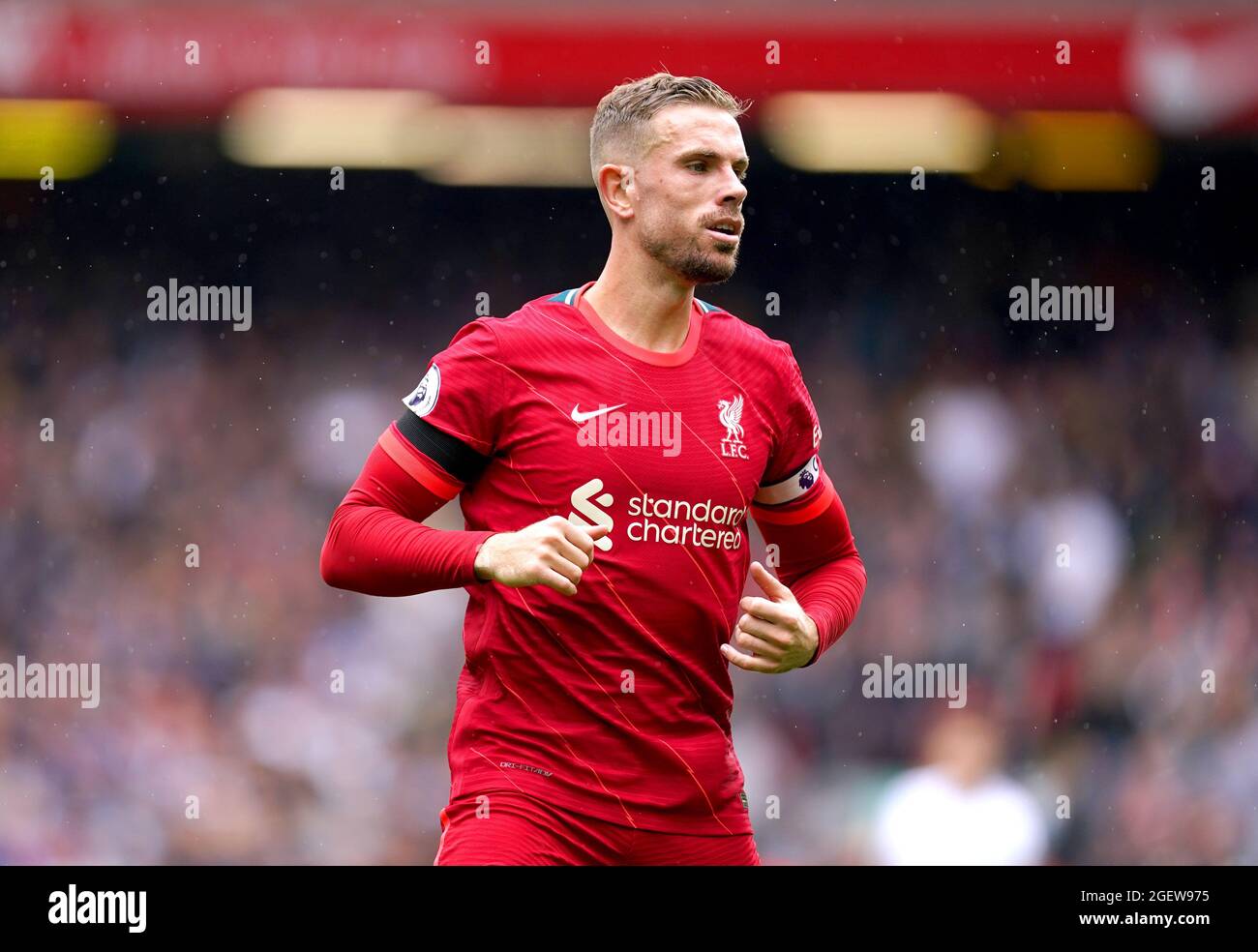 Liverpool's Jordan Henderson during the Premier League match at Anfield ...