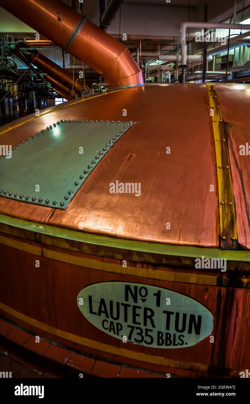Copper Brew Kettles Inside Brewery, Milwaukee, USA Stock Photo Alamy