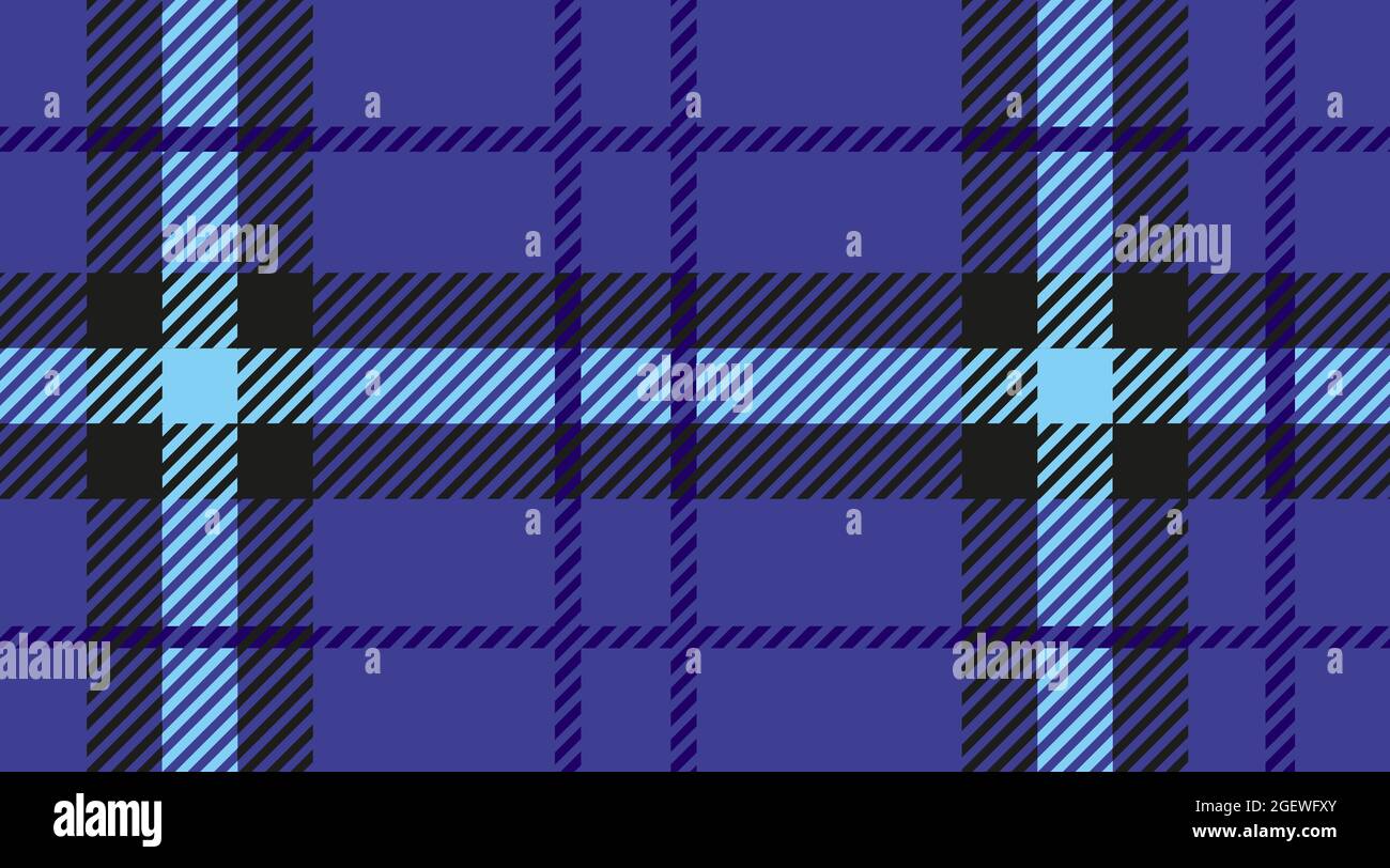 Tartan plaid pattern seamless vector background. Multicoloured dark check plaid for flannel shirt, blanket, throw. Stock Vector
