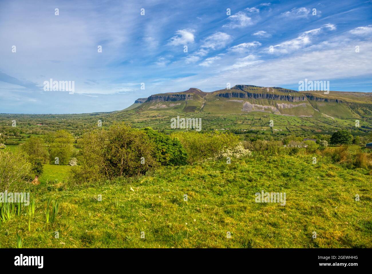 View from the foot of Benbulben,Co.Sligo,Ireland Stock Photo