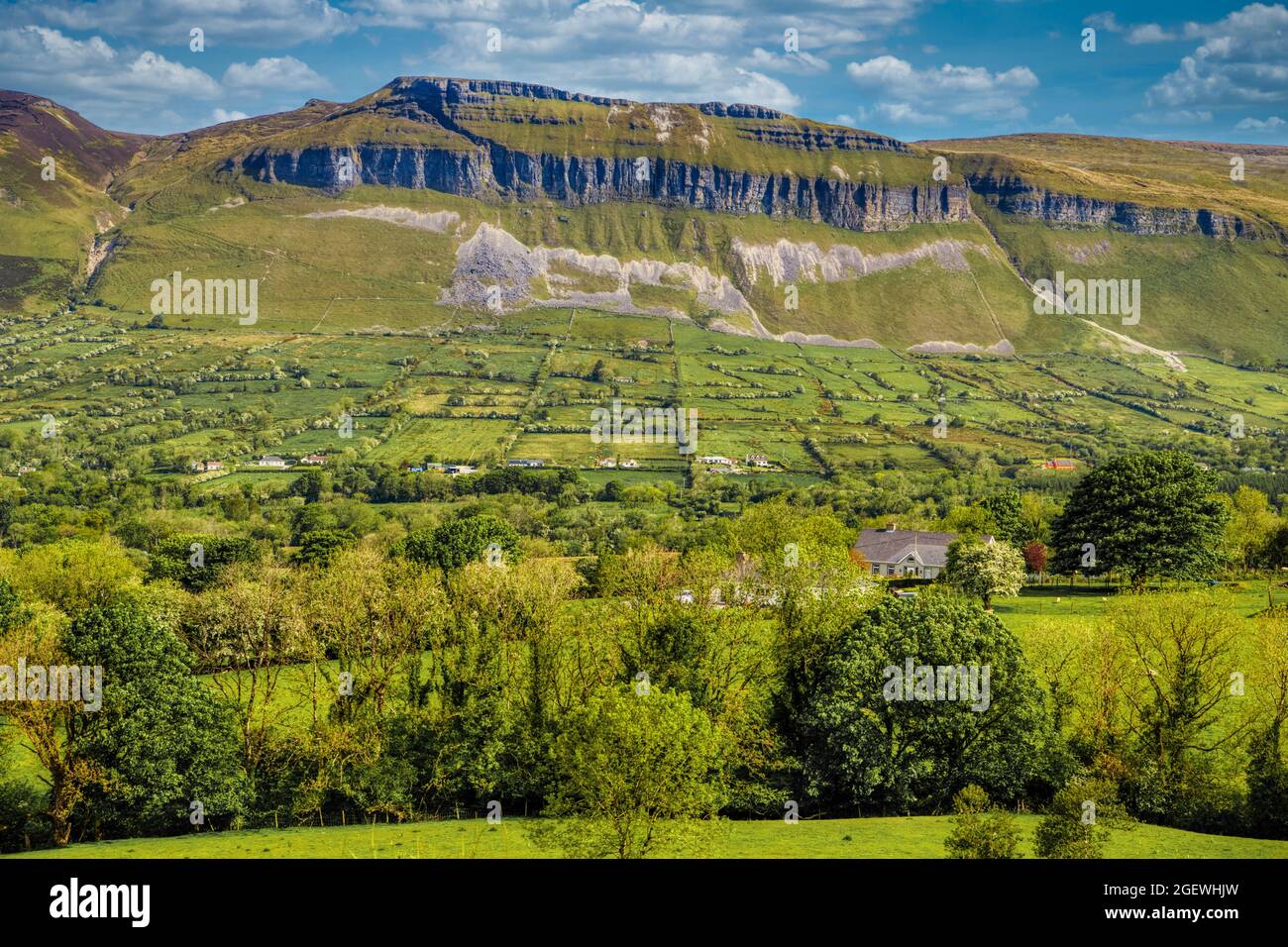 View from the foot of Benbulben,Co.Sligo,Ireland Stock Photo