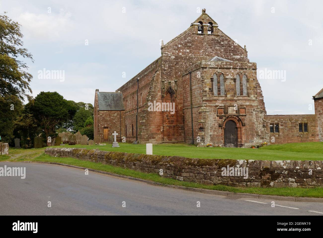 12th century Holme Cultram Abbey at Abbeytown in Cumbria was once the most powerful in north Cumbria and is now a church Stock Photo