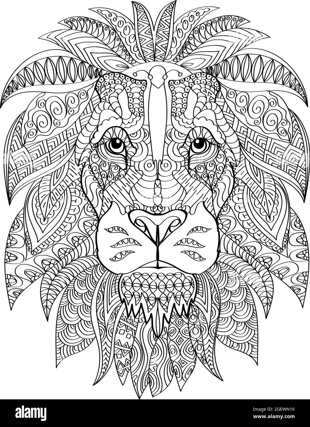 Lions Face Coloring Pages