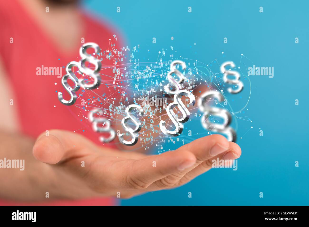 3D rendered section signs held in person's hand Stock Photo - Alamy