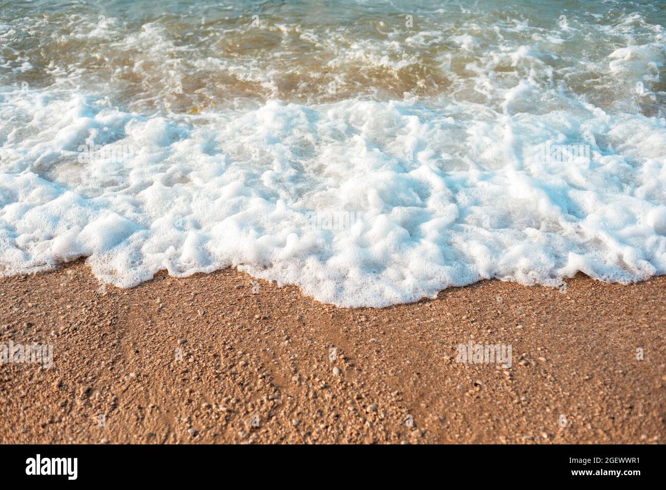 Sea foam on the beach, top view Stock Photo Alamy