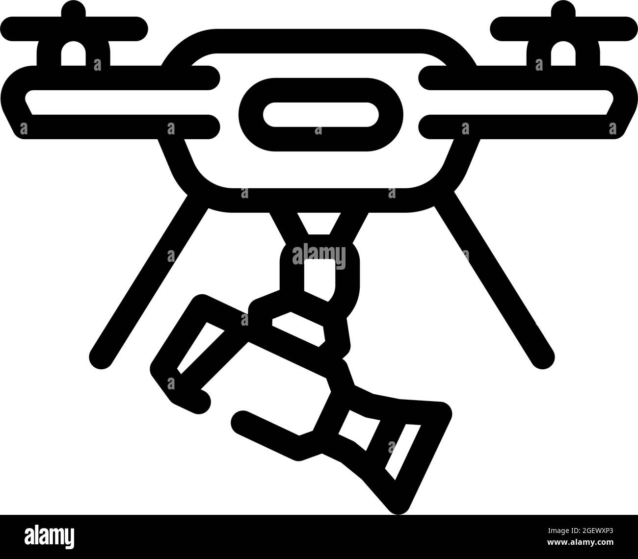 aerial video shooting drone line icon vector illustration Stock Vector ...
