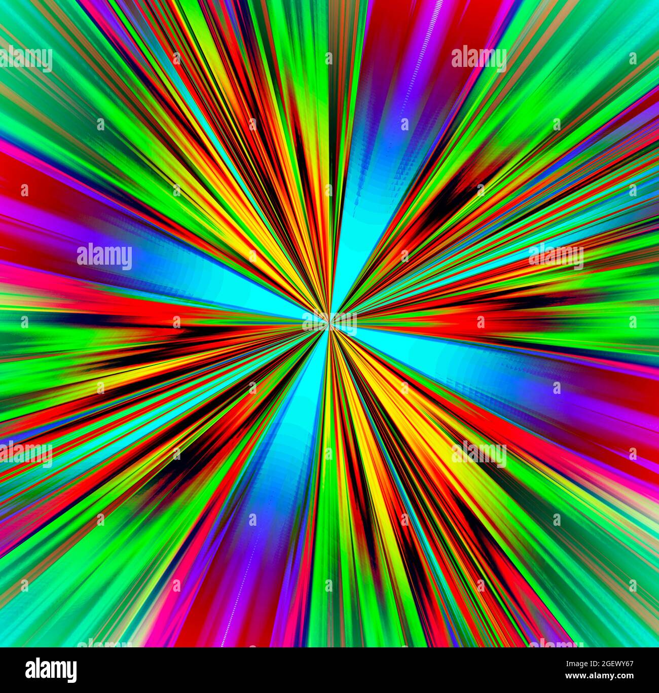 multi coloured rays to center Stock Photo - Alamy