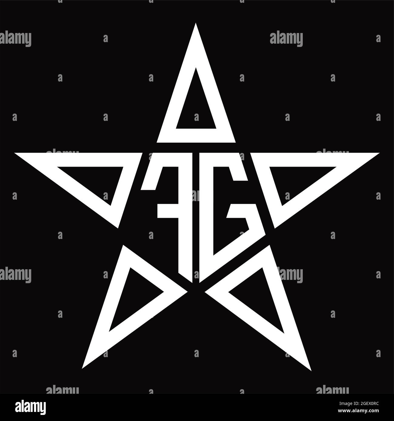 FG Logo monogram with line style blackground design template Stock Vector