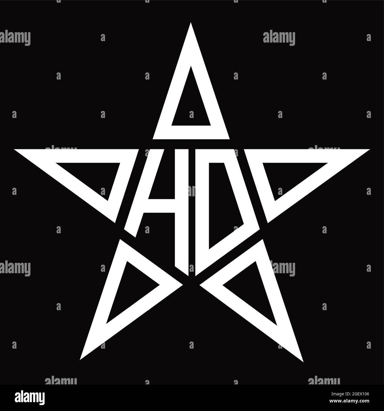 HO Logo monogram with line style blackground design template Stock ...
