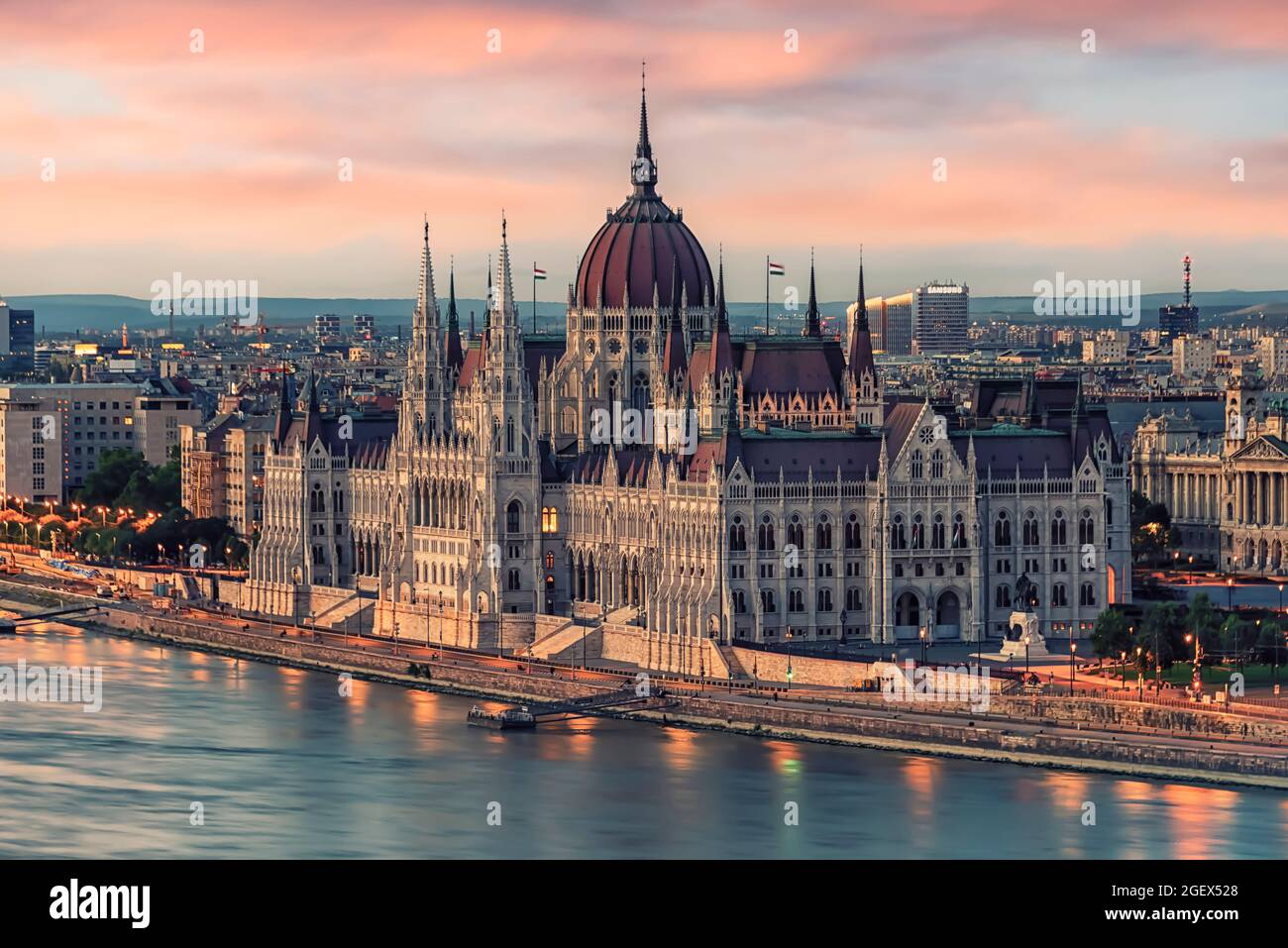 Hungarian Parliament Building in Budapest Stock Photo
